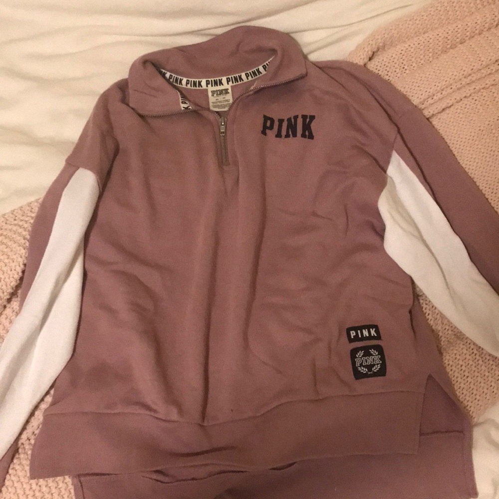Mauve colored quarter zip up Victoria Secret  XS